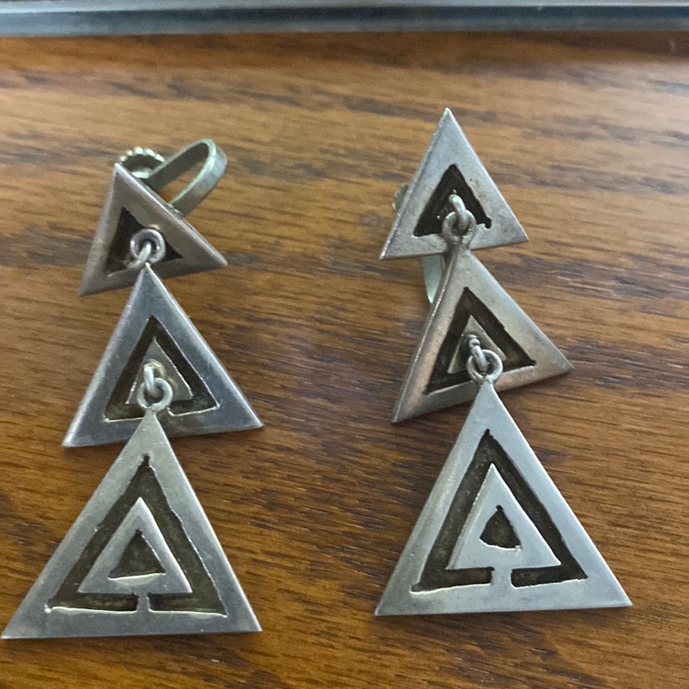 Silver colored non pierced earrings